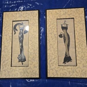 Elegant Fashion Illustration Wall Art Set